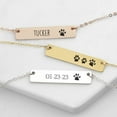 thumbnail image 2 of Custom Paw Print Bar Necklace, 2 of 6