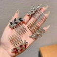 thumbnail image 3 of RAGUPEL 2 Pcs Hair Accessories,Alloy Clips Side Combs,Rhinestone Details Mess-Free Styling Hair Combs for Women Accessories,Gold&Silver, 3 of 5
