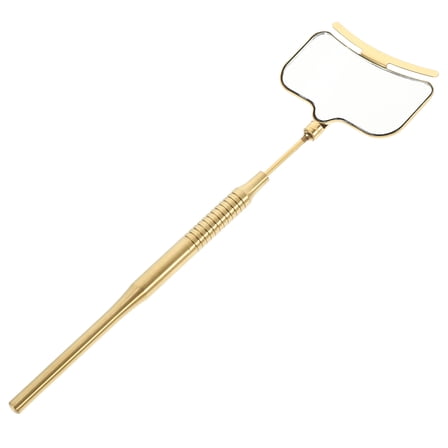 FRCOLOR  Lash Mirror for Eyelash Extensions Stainless Steel Wedding Lashes Golden