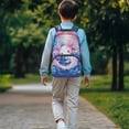 thumbnail image 3 of Pzuqiu Ice Cream Capybara Kids Backpack for Ages 6-18 17 Inch School Bag with Adjustable Straps Large Capacity Back to School Elementary High School Travel Use, 3 of 7