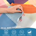 thumbnail image 5 of Yayeee Kitchen Curtains Tier Set of 2 Light Filtering 57"x24" Over Sink Window Panels, Minimalist Triangles, 5 of 7