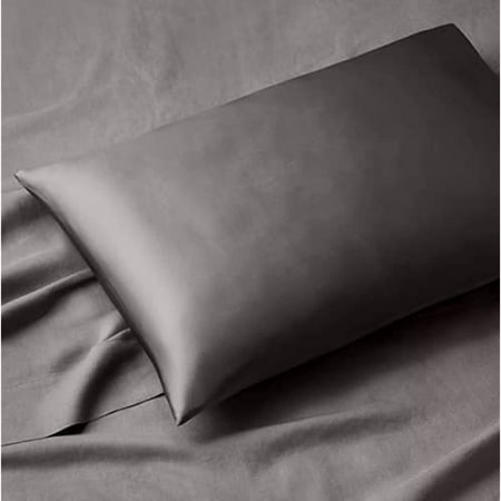 Casaluna Silk Pillowcase Standard Grey 100% Silk (Gray)