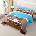 thumbnail image 3 of Erosebridal Camping Camper Twin Quilt Set,Outdoor Adventure Theme Twin Coverlet Set For Boys Kids,2-Piece, 3 of 7