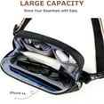 thumbnail image 5 of RSAquar Nylon Zipper  Belt Bag Fanny Packs for Women and Men with Adjustable Waist and Crossbody Strap for Walking, Hiking, Running Workouts, and Daily Travel, Cute Designer Fashion, Black, 5 of 6