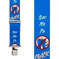 thumbnail image 2 of Suspender Store Novelty "Say No To Crack" Suspenders - 2-Inch Wide Elastic - X-Back - Gator Clip - 3 Sizes, 2 of 4