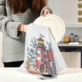 thumbnail image 3 of Watercolor Summer House Tea Towels Set of 6 Lighthouse Anchor Kitchen Dish Cloth with Hanging Loop, 18"x28"Lint-Free Absorbent Towel for Kitchen Drying Wiping and Cleaning, 3 of 7