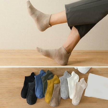 

Yesbay 5 Pair Cotton Socks Non-slip Comfortable Breathable Wear-resistant Ergonomically Designed Socks for Everyday Life