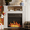 White, variant on Waleaf 28" Electric Fireplace with Mantel Wooden Surround Freestanding Firebox for Living Room,White