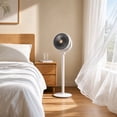 thumbnail image 3 of Adjustable Height Air Circulation Fan, 3 Modes Desk/Floor/Standing Turbine Fan, Quiet Rechargeable Fan for Indoor Home Office Use, 3 of 5