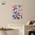 thumbnail image 4 of Some Rainbow Petals Retro Modern Abstract Canvas Wall Art by Art Remedy, White Floater Frame, 30"x45", 4 of 8