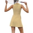 thumbnail image 2 of Women's Sleeveless Collared Tennis Dress with Pockets Athletic Fit and Flare Golf Workout Casual Dress, 2 of 4