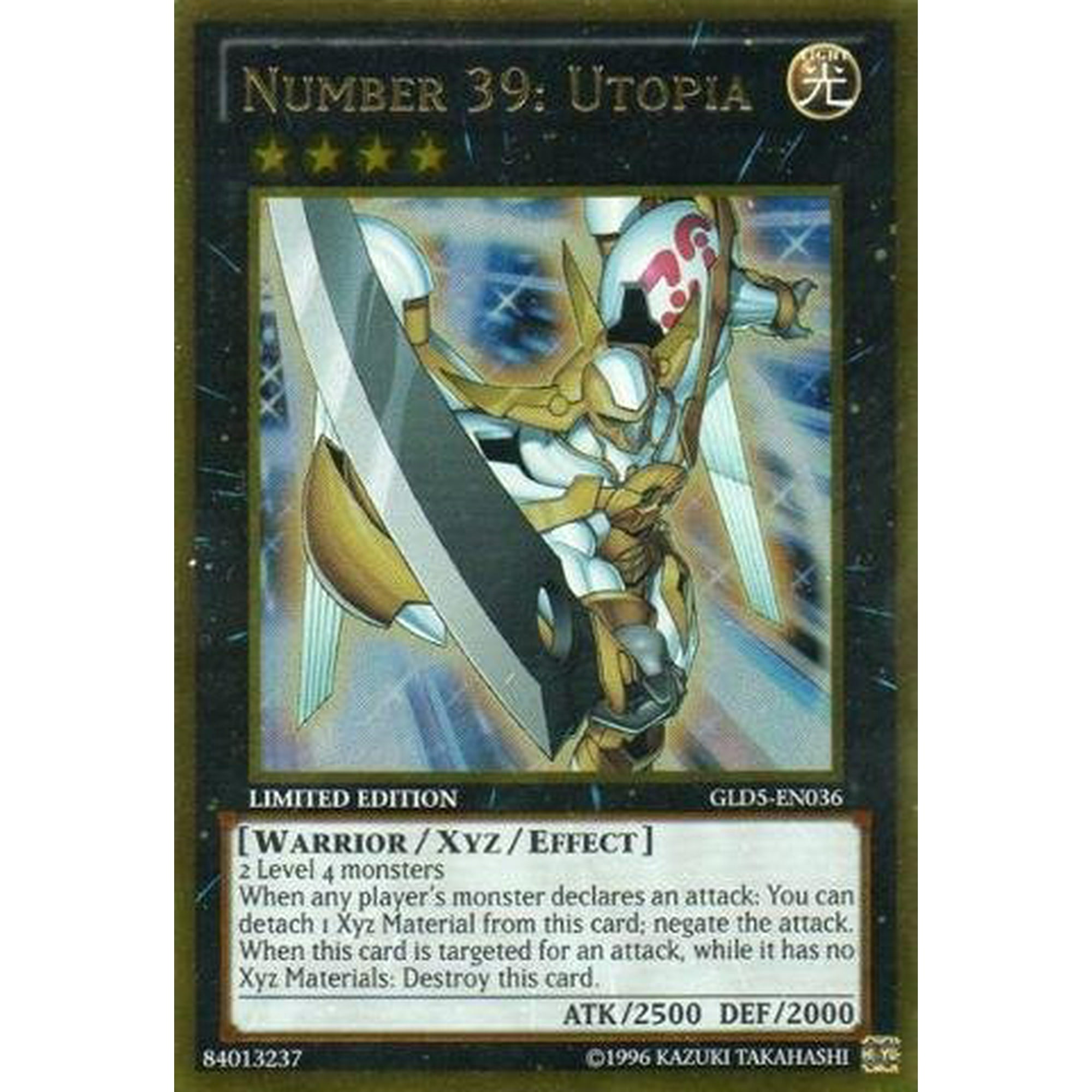 Yu Gi Oh Number 39 Utopia Gld5 En036 Gold Series Haunted Mine Limited Edition Gold Rare Walmart Canada