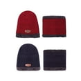 thumbnail image 3 of CNKOO Winter Thermal Plush Hat Scarf Woolen Cap Cycling Windproof Cap Two-Piece 2Pc, 3 of 5