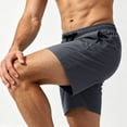 thumbnail image 2 of Hurxie Men Swim Trunks Gym Shorts with Mesh Liner Zipper Pocket Quick Dry Breathable for Workout Runing Beach Pool Gray,S, 2 of 6
