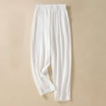 thumbnail image 3 of Pantalones cortos holgados de estilo retro para el verano, con diseño de abertura y cintura elástica., 3 of 8