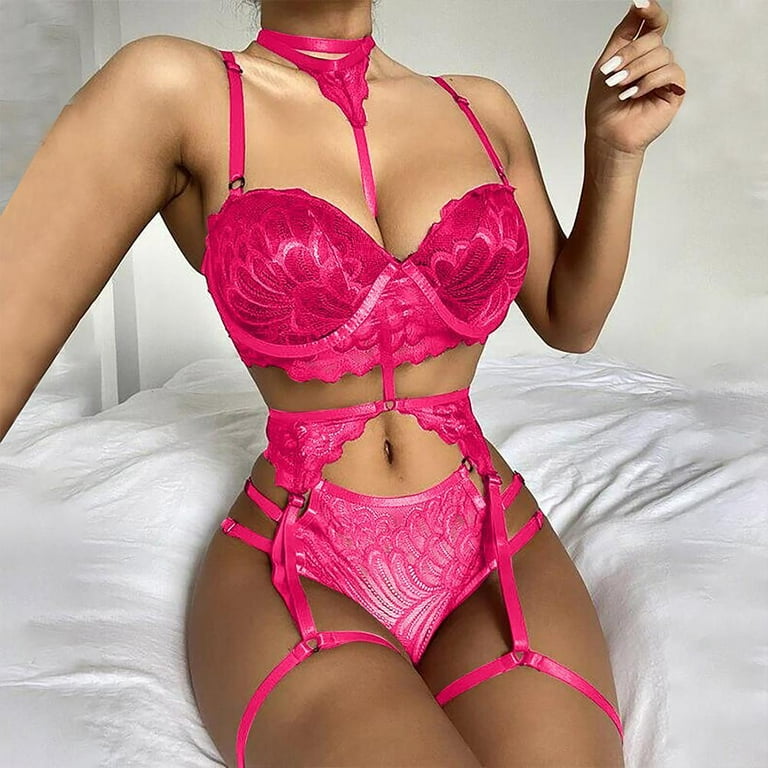 Deep V Sexy Plus Size Push Up Bra Set Floral Embroidery Lace Women  Underwear Set Bra And Panties L9P6 