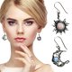 thumbnail image 2 of Pendientes Estilo Sol Sol Luna Boho Pendientes Retro Luna Luna Piedra Pendientes asimétricos, 2 of 8