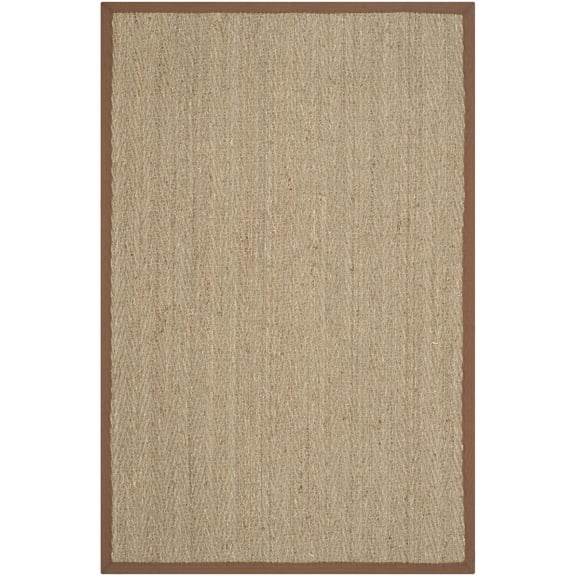 SAFAVIEH Natural Fiber Maisy Solid Area Rug, Natural/Brown, 2' x 3'