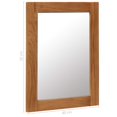 thumbnail image 4 of vidaXL Mirror 40x50 cm Solid Oak Wood, 4 of 4