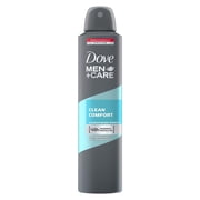 Dove Men + Care Clean Comfort Antiperspirant Deodorant 48 Hour Protection, 250 Ml, Pack Of 6