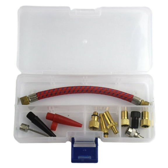 11Pcs Pump Adaptor Set Kit Needles Bicycle Mountain Bike Airbed Ball Football Rugby Hand Speed Air Inflation Needle Valve Accessories