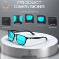 thumbnail image 4 of Gafas de sol ATTCL retro con montura metálica polarizada 18587 azul para hombre, 4 of 7
