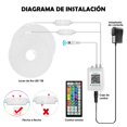 thumbnail image 4 of Tira Led Neon RGB 12.8M Luces Led Para Cuarto Exterior Bluetooth Flex IP67 Manguera Party Luz Lights Navidad Fiesta Lampara Habitacion Calida Home Decoracion BBQ Bricolaje Leds Strip Ambiente 2 Rollos, 4 of 9