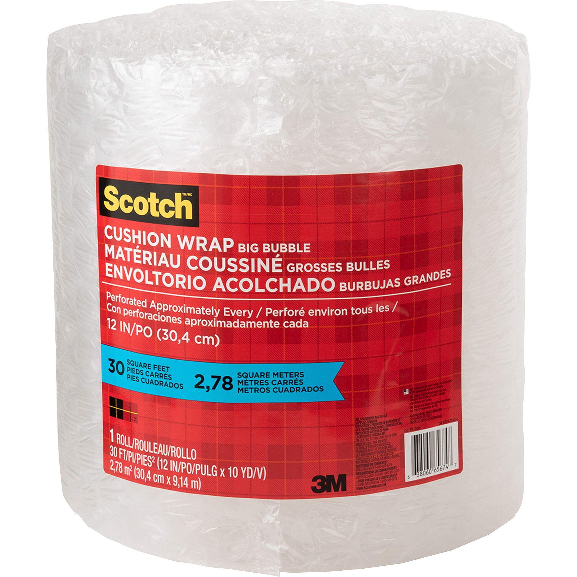 Scotch, MMMBB7929, Cushion Wrap, 1 Roll, Clear
