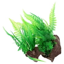 MUSEYA Fish Tank Artificial Plants Tall Grass Green Plastic 1 Set Aquarium Supply
