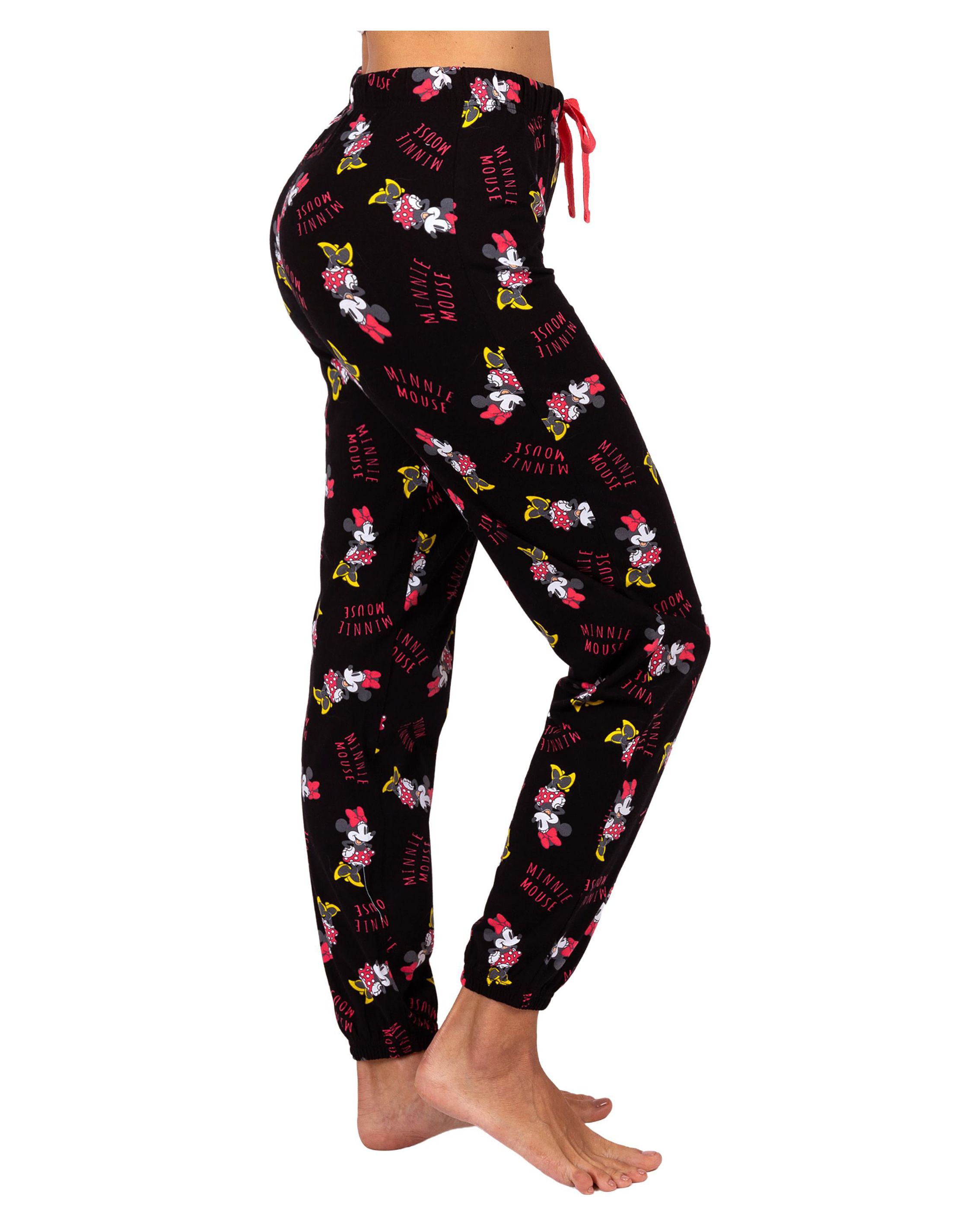 Disney Minnie Mouse Womens Cotton Pajama Pants, Sleepwear Bottoms, Classic Minnie, Size: M - image 3 of 4