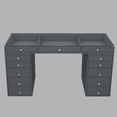 thumbnail image 4 of Impressions Vanity SlayStation 2.0 Makeup Vanity Table with 5 Drawer Units Bundle (Charcoal), 4 of 4