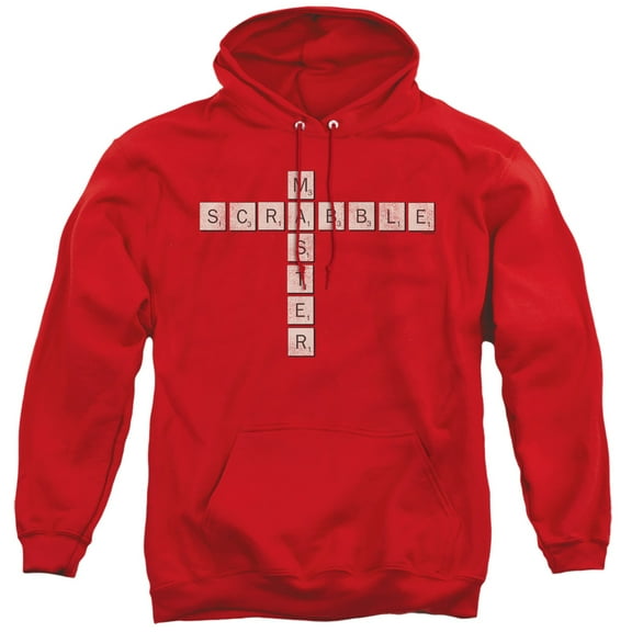 Scrabble Scrabble Master Adult Pullover Hoodie Sweatshirt Red