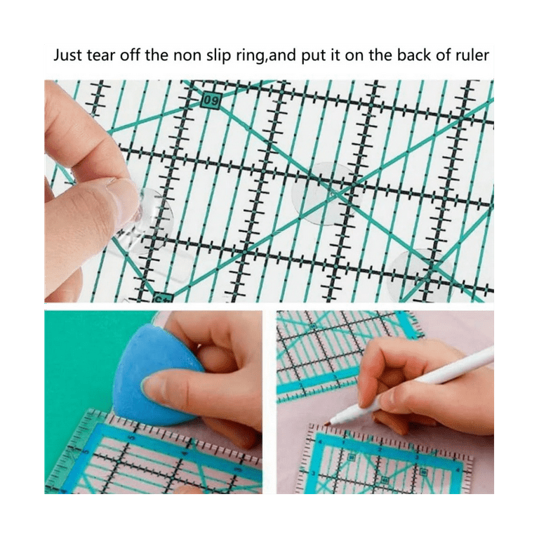 Quilting Rulers,4 Square Ruler Quilting  Templates(4.5x4.5Inch,6x6Inch,9.5x9.5Inch,12.5x12.5Inch),for Quilting and  Sewing Easy to Use