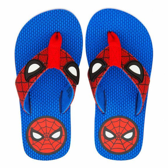 Marvel Toddler Boy Lightweight Flip Flops, Red, 11/12