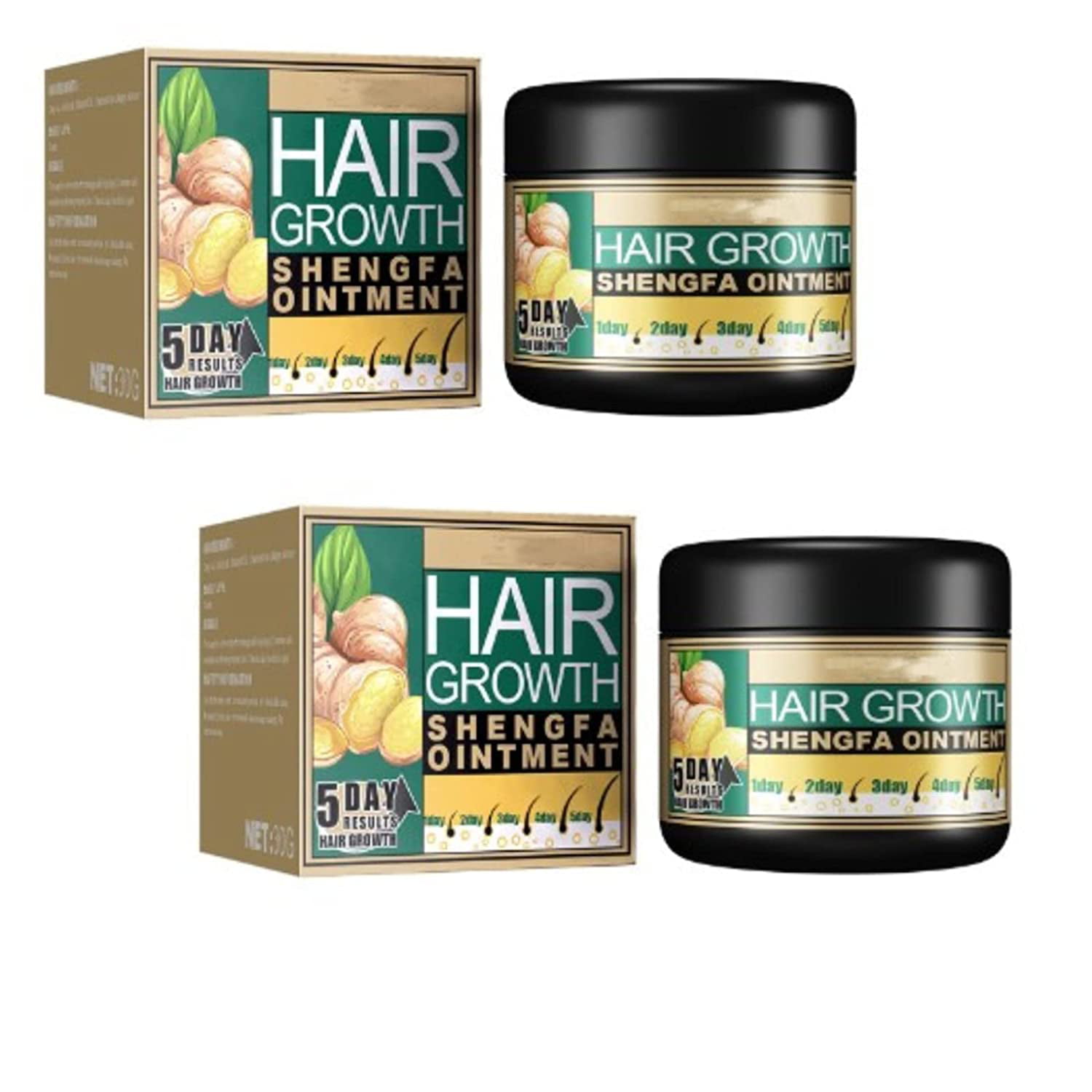 Ginagen Hair Regrowth Ginger Extract Cream,Ginagen Hair Growth Ginger  Ointment,Ginagen Hair Regrowth Ginger Extract Cream 8-Week At-Home  Treatment,Ginger Hair Growth (2Pcs) 