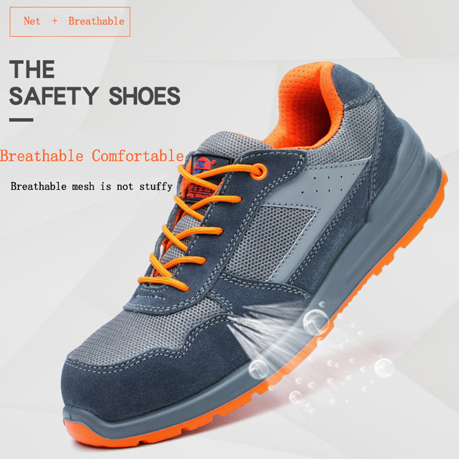 SUADEX Steel Toe Sneaker for Men Women Comfortable Breathable Stee Toe Shoes for Work Safety Composite Toe Shoes