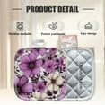 thumbnail image 2 of 4 Pack Pot Holders,Kitchen Essential, Potholder Set,Purple And Cream Flower Pattern, 2 of 6