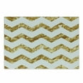 thumbnail image 1 of Abstract Cutting Board, Horizontal Zigzag Pattern Chevron Minimalist Backdrop Simple Modern Design, Decorative Tempered Glass Cutting and Serving Board, Small Size, Pale Coffee White, by Ambesonne, 1 of 1