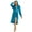Blue Green, variant on Womens Hooded Fleece Robe, Plush Bathrobe Soft Warm Long Robes,(Wine,L-XL)