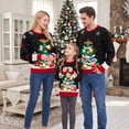 thumbnail image 2 of Joyfy Light Up Ugly Christmas Sweater with LED Christmas Tree, Black Holiday Pullover for Women, Men and Kids, 3 Light Modes, Funny Christmas Party Outfit for Family Photos, Winter Events and Gifts, 2 of 7