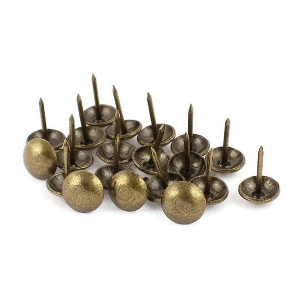 7/16" Dia Thumbtack Upholstery Decorative Tack Nail Pushpin Bronze Tone
