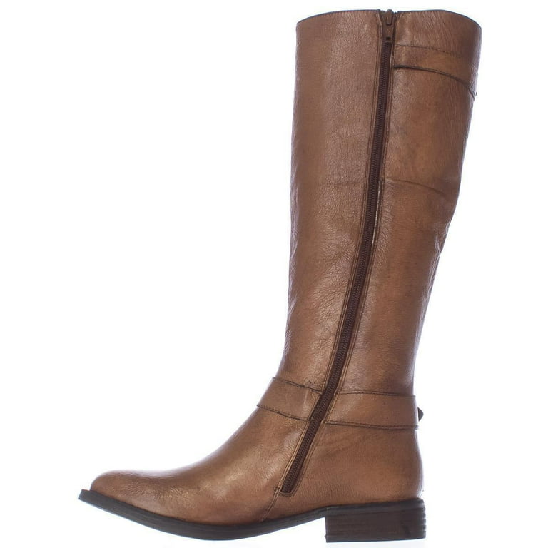 Womens Steve Madden Alyyw Wide Calf Engineer Riding Boots Cognac Walmart