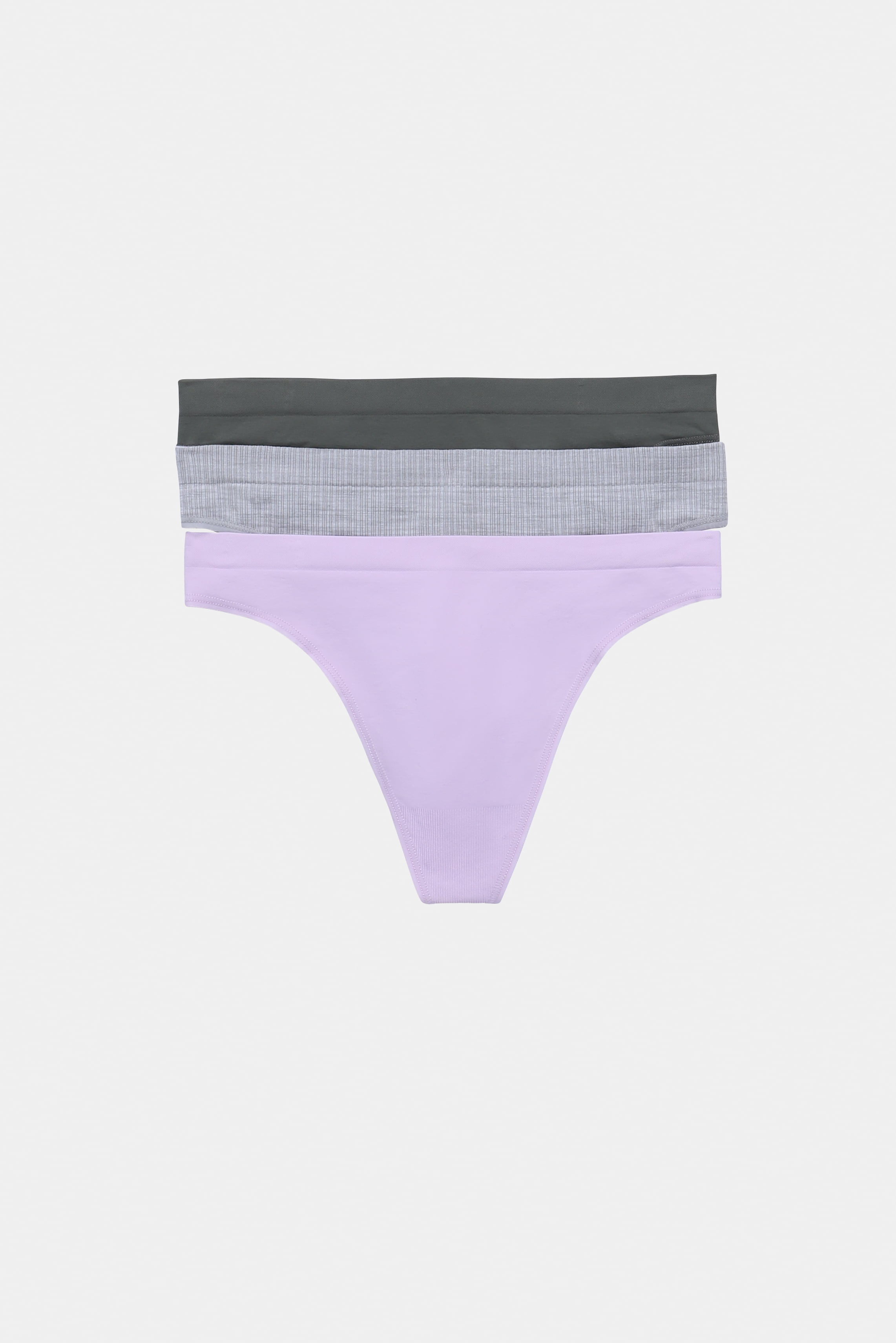 Joyspun Women's Seamless Thong Panties, 3-Pack, Sizes XS-3XL