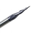 thumbnail image 5 of 2pcs R0.25 D4 Carbide Tapered End Mills Ball Nose 2 Flutes HRC55 CNC Cut Tools, 5 of 8