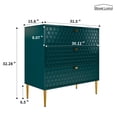 thumbnail image 2 of Boyel Living Commode 3 Tiroirs Table de Chevet Buffet Armoire de Rangement, Moderne 3 Tiroirs avec Rangement pour Salon, Vert, 2 of 10