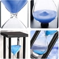 thumbnail image 3 of Temporizador de arena con forma de reloj de arena atemporal, aspecto elegante que cultiva el sentido del tiempo, madera, 30/45/60 minutos de concentración y productividad para uso en estudios y, 3 of 5