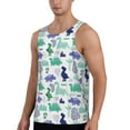 thumbnail image 2 of Xecao Dinosaur Men's Tank Top Workout Quick Dry Sleeveless Gym Jogging Muscle Shirts Summer Swim Beach Tops, 2 of 9