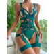 thumbnail image 5 of Conjunto de lencería sexy hueca divertida con diseño compuesto de niña con sombrero europeo y americano, 5 of 6