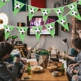 thumbnail image 2 of WORGEOUS Decoraciones de cumpleaños de fútbol, ​​suministros para fiestas, banderines deportivos, guirnaldas (verde), 2 of 7
