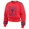thumbnail image 2 of Women's WEAR by Erin Andrews  Red Philadelphia Phillies Vintage Washed Cropped Pullover Sweatshirt, 2 of 4